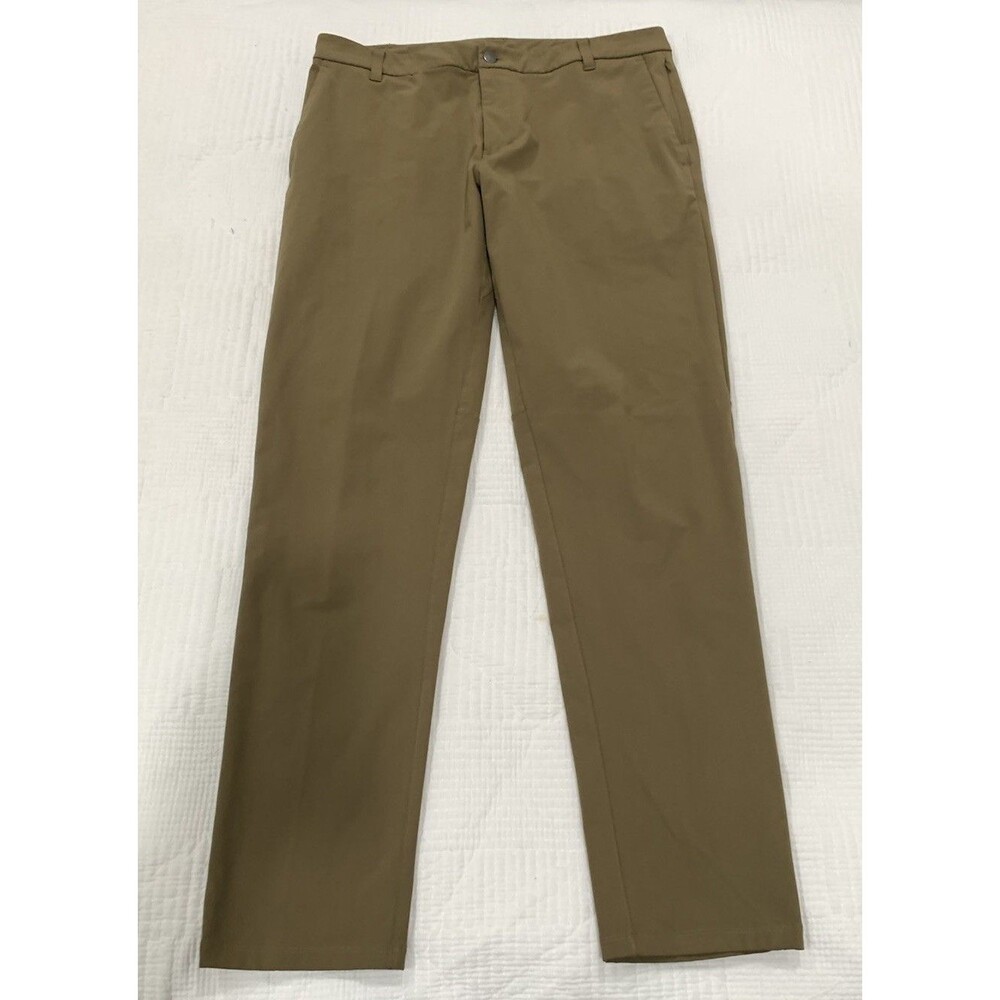 Lululemon Stretch Performance Commission Khaki Brown Chino Pants Men's 36 X 32